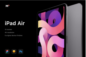 15款逼真第五代苹果iPad Air平板电脑屏幕演示样机模板 iPad Air 5th Genera