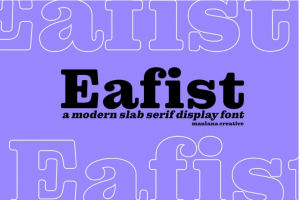 复古电影书籍标题徽标logo设计圆角衬线英文字体 Eafist Retro Serif Font