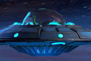 Blender模型-宇宙外星飞碟UFO飞船三维模型外太空星际科幻场景4K附材质贴图素材