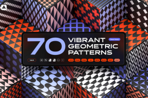 70款创意无缝拼接几何图形底纹矢量素材 VI辅助图形素材