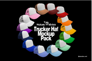 25款高质量卡车司机帽子防晒帽PNG免抠图设计素材