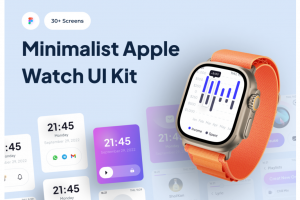 30+屏高级苹果iwatch智能手表系统界面设计UI套件 WatchKuy – Apple Watc