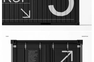 创意集装箱移动房线下路演品牌广告设计展示贴图ps样机素材 Cargo Container Mocku