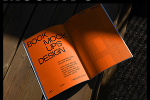 16款潮流光影场景书籍杂志画册样机psd源文件品牌vi提案效果图展示PS设计素材