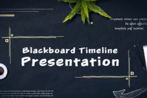 AE模板-学校黑板粉笔主题公司时间线内容展示教育活动宣传包装模板