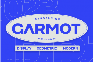 现代时尚工业风几何杂志海报标题logo设计无衬线英文字体安装包 Garmot – Modern Ge