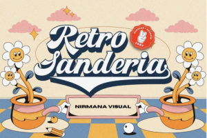 70年代复古俏皮卡通专辑封面标题贴纸设计英文字体安装包 Retro Sanderia – Groov