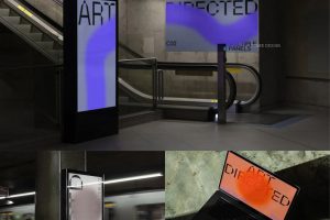 7款质户外广告感电梯地下通道手机电脑屏幕海报PSD样机分层贴图