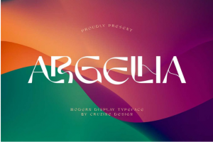 时尚优雅酸性逆反差杂志画册海报标题排版logo设计英文字体素材 Argelha Modern San
