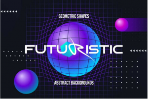 未来科幻抽象几何图形海报传单设计AI矢量背景图片素材