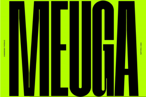 现代优雅浓缩几何感海报杂志标题logo设计无衬线英文字体安装包 Meuga _ Condensed