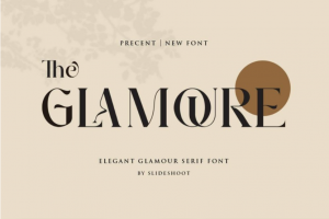 现代优雅邀请卡电影标题名片杂志设计衬线英文字体包 The Glamoure Serif