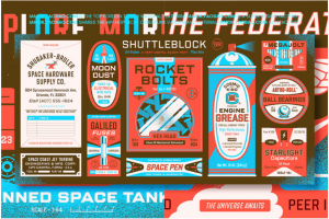 24款未来复古科幻太空斜角工业几何风PSAI英文字体安装包 Shuttleblock Font Fa