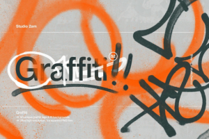 75款潮流街头地下涂鸦喷漆手绘线条字母PNG免抠图设计素材