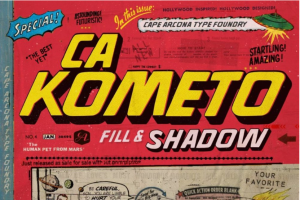 复古欧式漫画风粗糙3D立体大写斜体英文字体安装包设计素材 CA Kometo Font Family