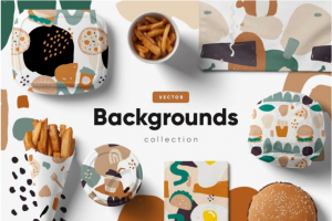 时尚优雅食品食物包装背景图片设计抽象图形AI矢量设计素材