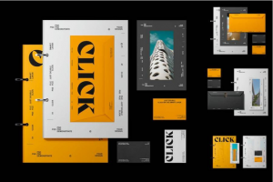 时尚品牌Vi设计文件夹信封名片信纸设计PS展示贴图样机模板合集