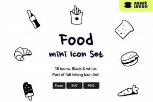 16款卡通食物食品饮料手绘插画插图AI矢量图标Icons设计素材合集