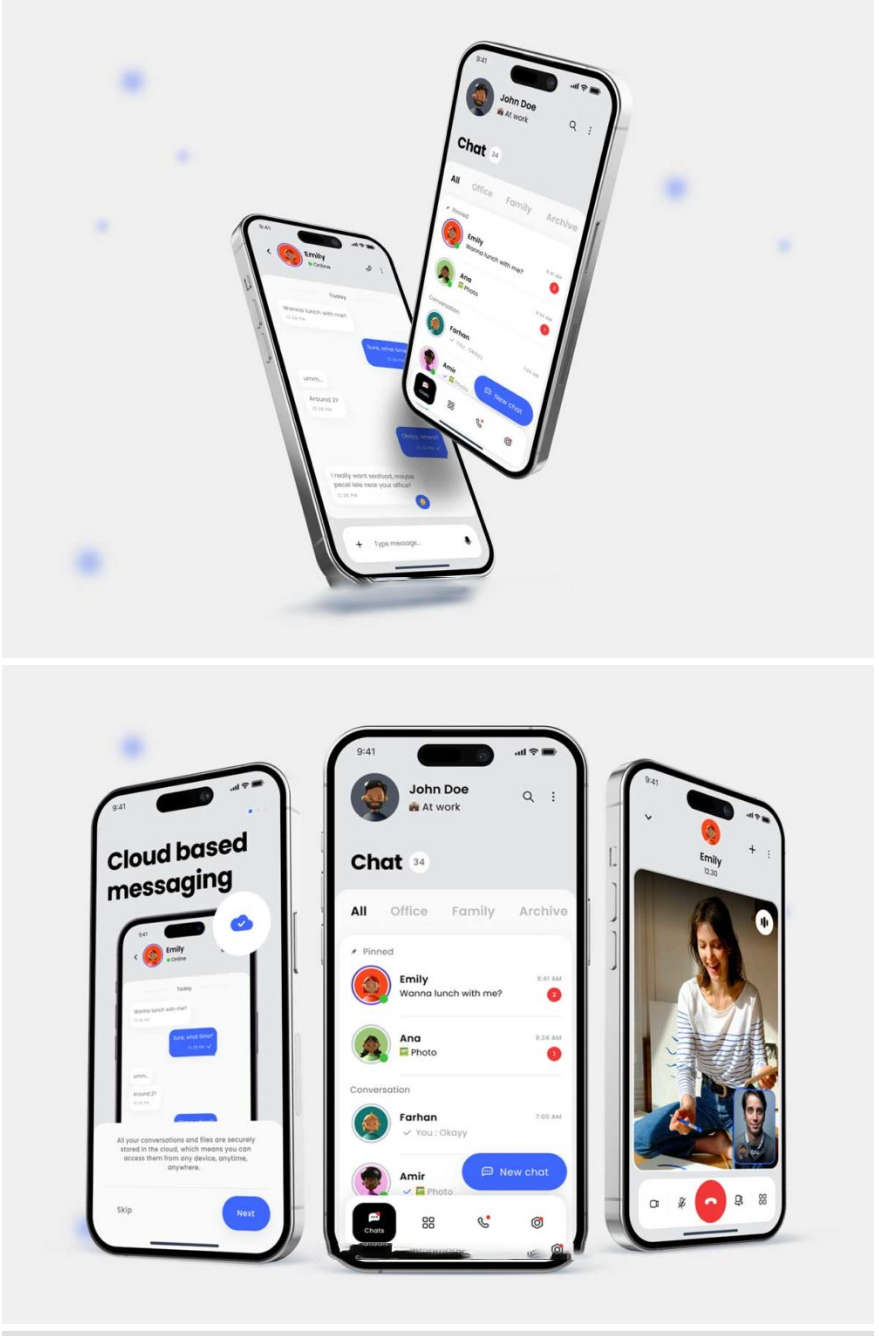40+屏高级交友聊天Ai机器人发信息APP软件界面设计Figma模板素材_琦美素材库,让您的设计少走弯路~