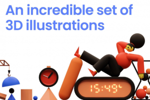 Blender模型 15款独特卡通俏皮多彩教育教学主题3D插图插画设计素材