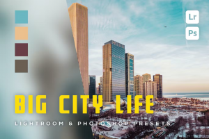 6款城市生活街拍风光人像旅行摄影后期调色Lightroom预设