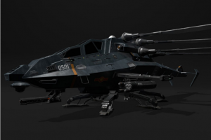 未来科幻赛博风27KA直升飞机战机3D模型FBX_MAX_OBJ_MTL格式