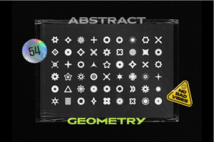 54款复古Y2K抽象艺术几何图形LOGO标识图标AI矢量设计素材源文件