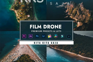 13款电影无人机航拍电影风光大片Lightroom预设及视频调色LUT预设