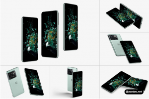 20款时尚逼真安卓OnePlus 10T一加手机屏幕贴图演示PSD样机模板设计素材