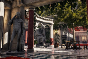 UE模型 复古罗马宫殿神庙竞技场地牢场景3D模型设计素材套件