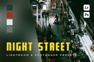 6款城市夜景扫街电影风光摄影后期调色Lightroom预设