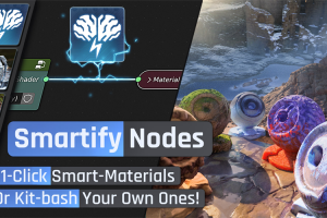Blender资产库！Smartify Nodes 1.03一键智能节点雪灰沙尘