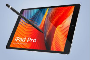 高分辨率iPad Pro模板APP设计展示PSD源文件样机ps模板素材