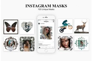 100个多功能Instagram模板边框PSD源文件套件素材