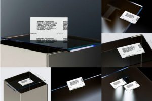 6款高级工业风冷淡商务名片卡片设计PS智能贴图样机模板
