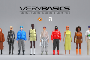 150套三维人物服装配饰3D模型资产