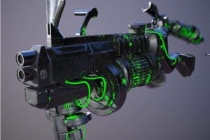 未来科幻赛博朋克散雾弹枪枪支3D模型