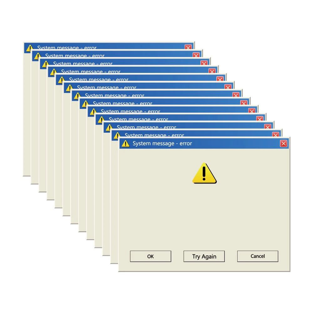 电脑Windows98风格系统弹出窗口框警告图标文件夹eps矢量弹窗素材_琦美素材库,让您的设计少走弯路~