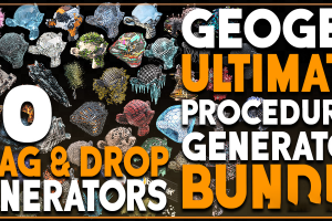 实用的Blender资产，Bp Geogen Ultimate Generators Bundle 几何节点库，附带使用视频教程