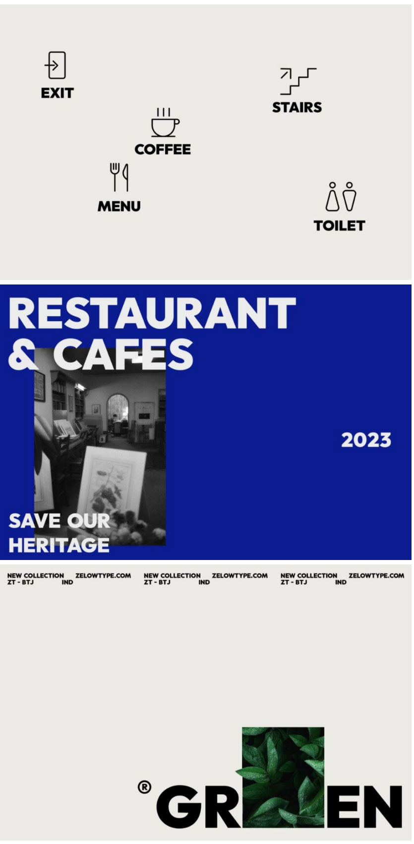 现代时尚几何风动感杂志海报标题排版LOGO徽标设计无衬线英文字体_琦美素材库，让您的设计少走弯路~