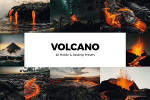 史诗熔岩火山喷发摄影后期Lightroom预设及电影调色LUT预设