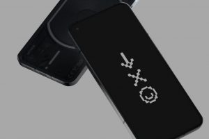 暗黑风苹果iPhone 14 Pro手机屏幕演示贴图PSD样机模板