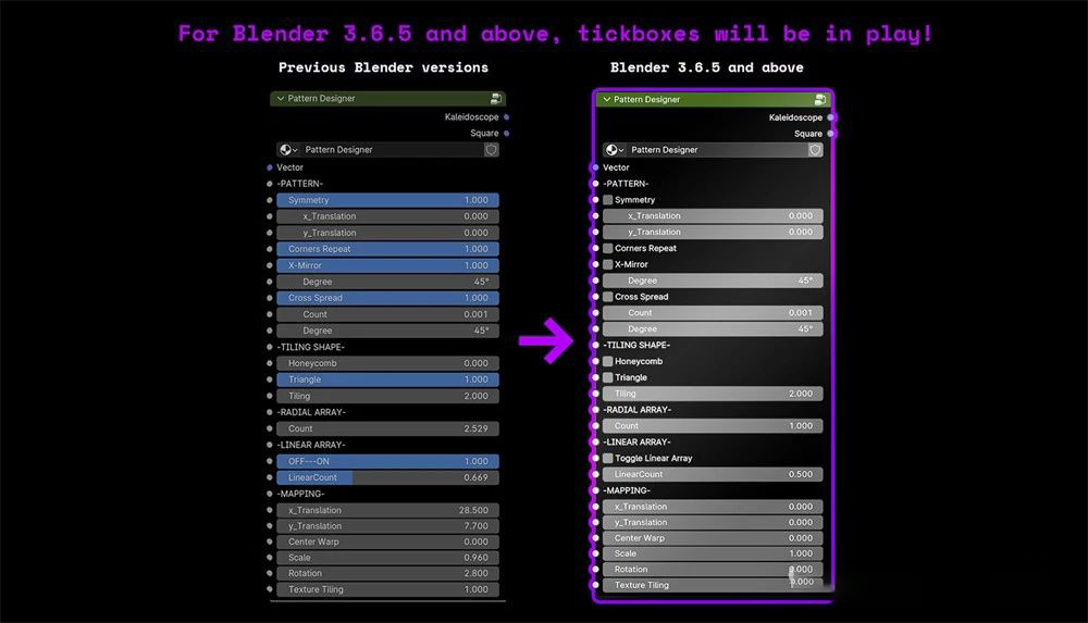 Blender插件Pattern Designer 1.5无缝图案设计节点创建平铺纹理_琦美素材库，让您的设计少走弯路~