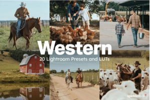 20组西方怀旧农场乡村景观电影摄影照片调色LR&LUTS预设包