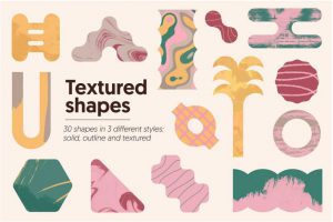 30款时尚创意几何风装饰图案抽象艺术AI矢量图形设计素材
