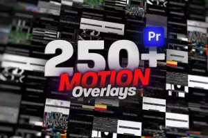 PR模板-250个动态视觉特效素材 Animated Motion Overlays Pack