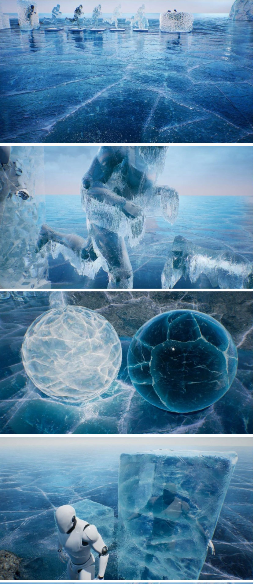 UE素材 地面冰冰块冰山水晶冰柱场景3D模型_琦美素材库,让您的设计少走弯路~