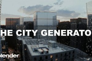 Blender插件 The City Generator 1.1 现代城市生成器建筑楼街道