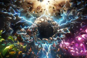 【Blender预设】Omega Particle FX V0.3 火焰闪电火花灰尘碎片花瓣树叶魔法特效资产