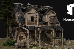 【Blender预设】House Craft 木屋建筑结构生成器几何节点资产预设